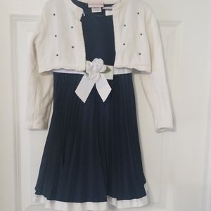 Sweet Heart Rose dress with coordinating sweater